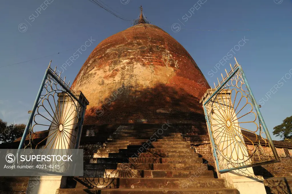 Facade of an ancient pagoda, Payday Paya, Pyay, Bago Region, Myanmar
