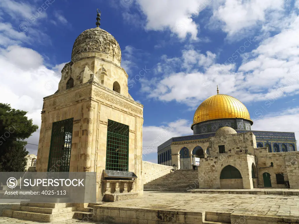 Mosque in a city, Dome of the Rock, Temple Mount, Jerusalem, Israel