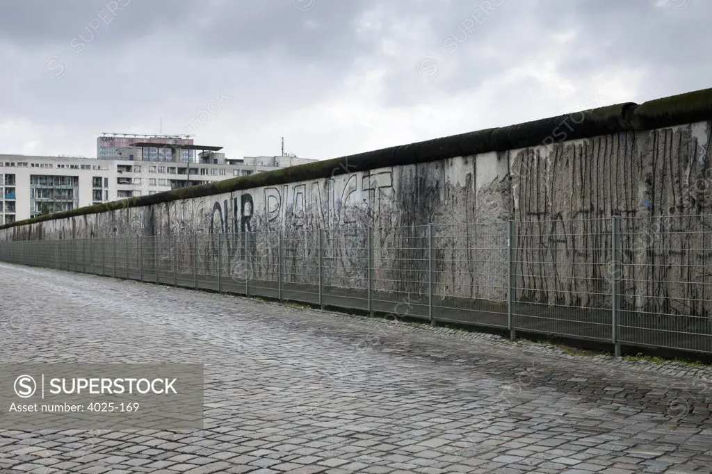 Graffiti on a surrounding wall, Berlin Wall, Berlin, Germany