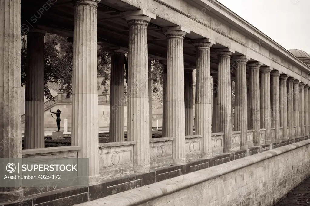 Colonnade of a museum, Alte Nationalgalerie, Museum Island, Berlin, Germany