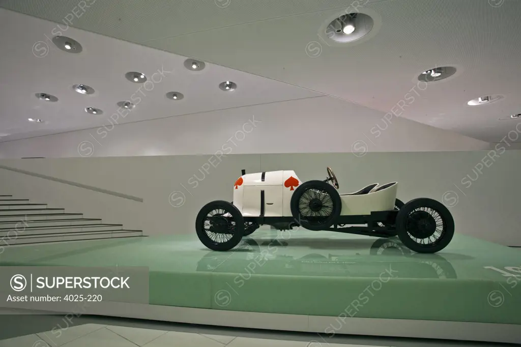 Austro-daimler Ads R in a museum, Porsche Museum, Stuttgart, Baden-Wurttemberg, Germany