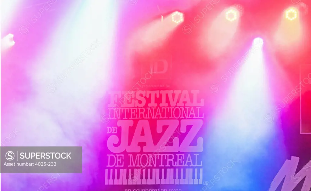 Canada, Quebec, Montreal, Montreal Jazz Festival, Stage in lights