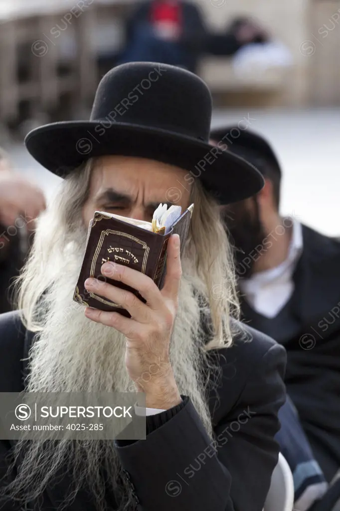 Orthodox Jews praying at Western Wall, Jerusalem, Israel