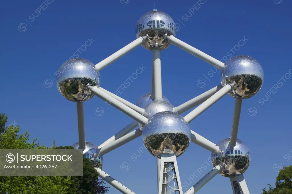 Low angle view of a monument, Atomium, Brussels, Belgium
