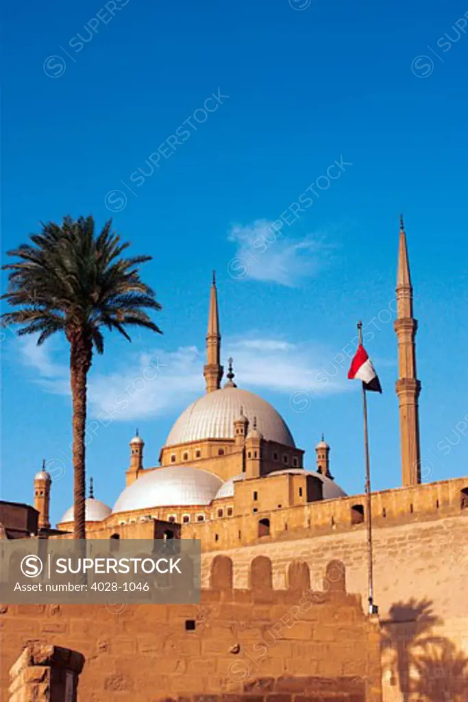Egypt, Cairo, Citadel, Muhammad Ali Mosque also called the Alabaster Mosque in Cairo, exterior view.