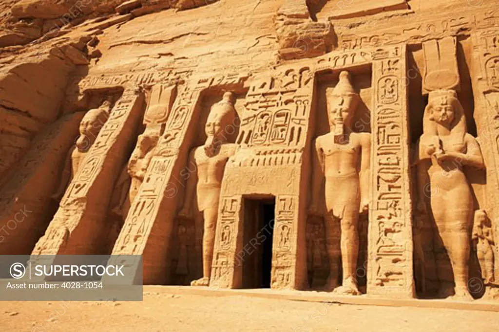Egypt, Abu Simbel, The temple of Hathor and Nefertari, also known as the Smaller Temple.
