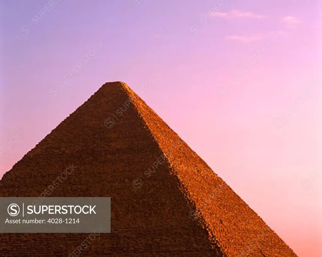 Egypt, Cairo, Giza, View of the Great Pyramids