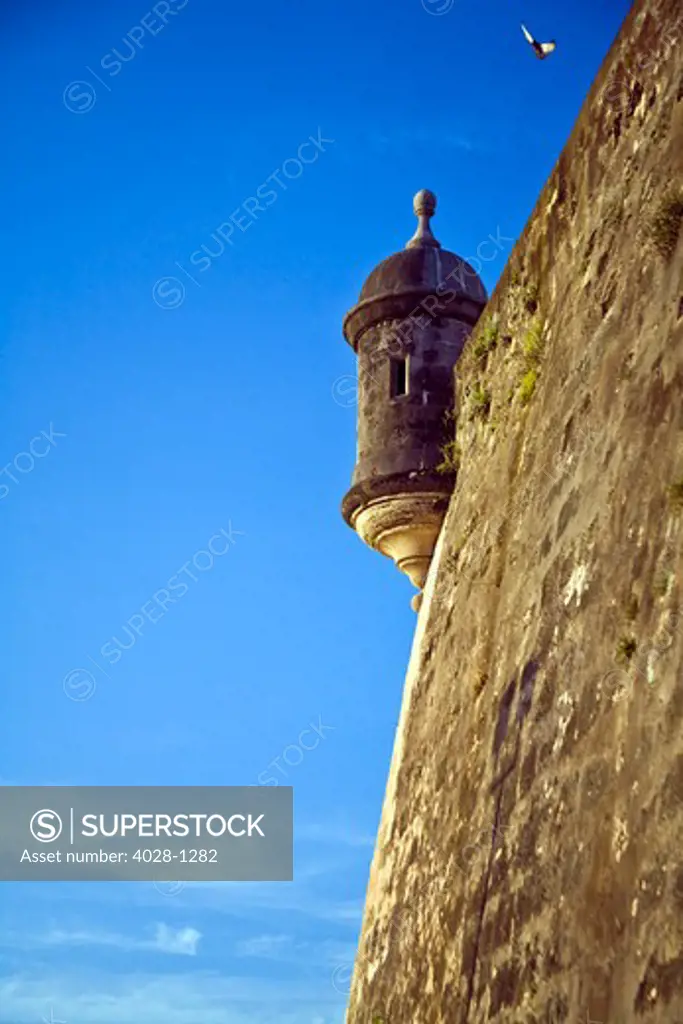 Puerto Rico, San Juan, Fort San Felipe del Morro, Watch tower.