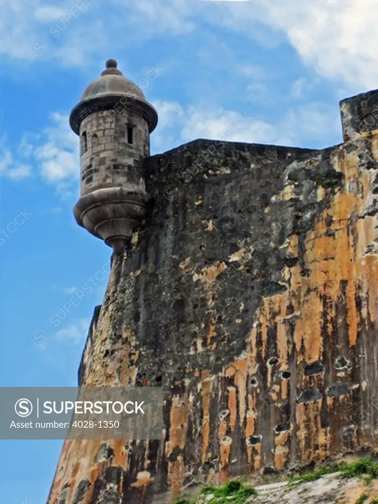 Puerto Rico, San Juan, Fort San Felipe del Morro, Watch tower.