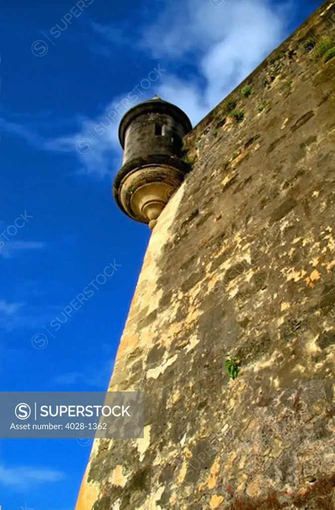 Puerto Rico, San Juan, Fort San Felipe del Morro, Watch tower.