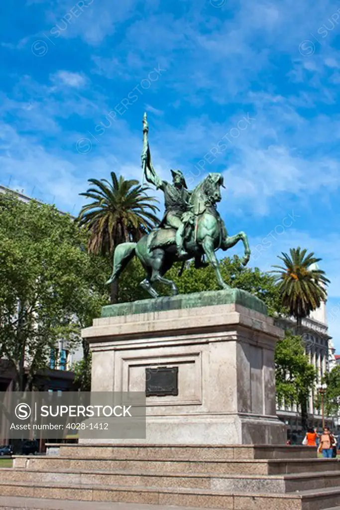 General Manuel Belgrano monument (1770 - 1820). Plaza de Mayo. Buenos Aires, Argentina