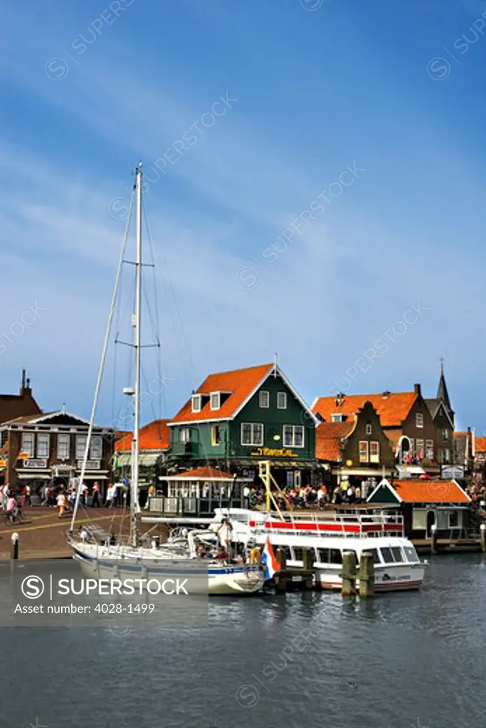 Netherlands, Edam-Volendam, The harbor of Volendam.
