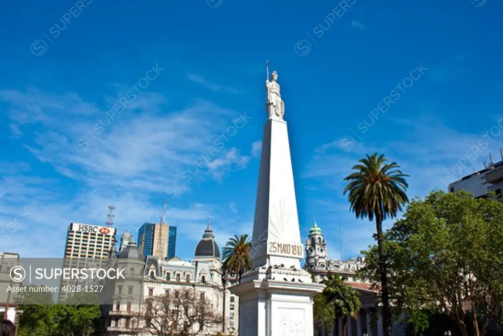 Argentina, Buenos Aires, Lavalle square, Plaza de Mayo, Statue to Juan Galo Lavalle, president of Argentina (1874 - 1880).