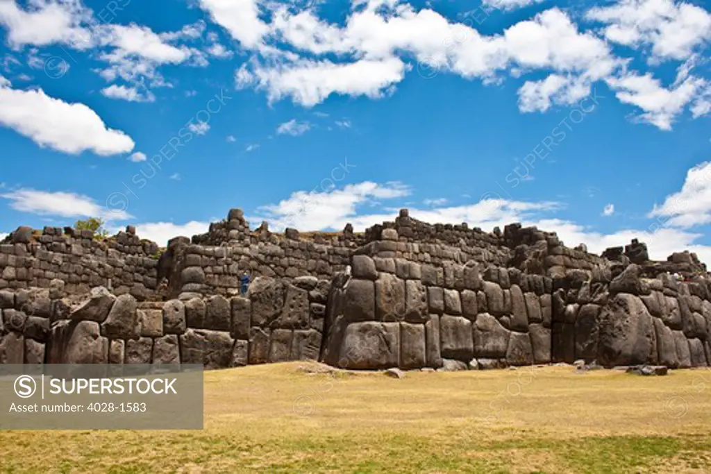 Sacsayhuaman, Cusco, Peru, Qenco, Puka-pukara and Tambomachay archaeological sites in the Sacred Valley