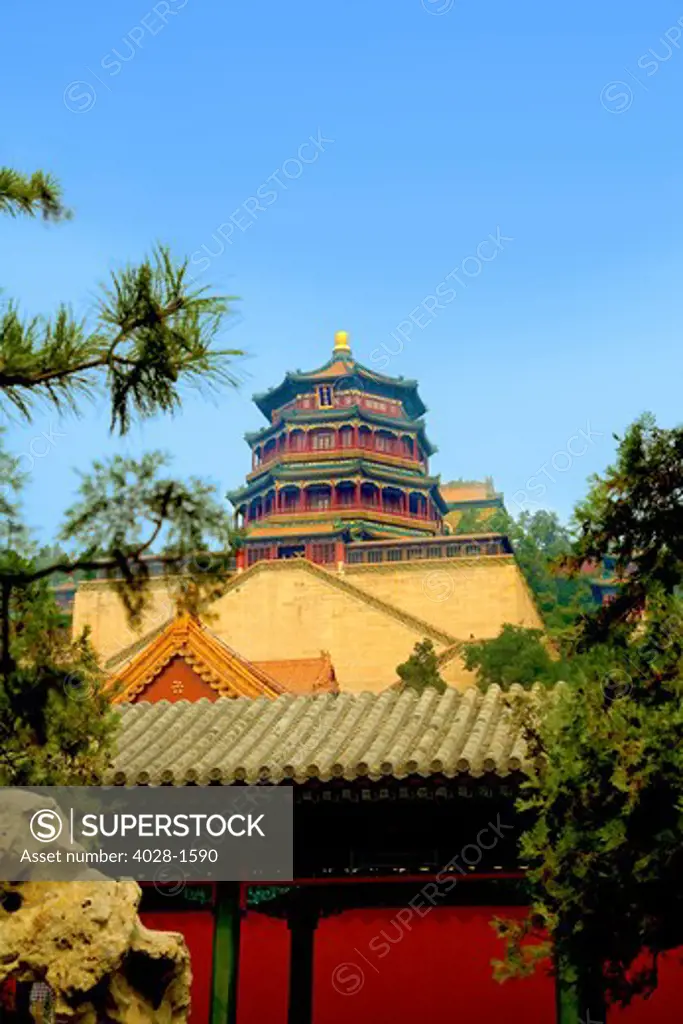 Beijing, China, The Pavilion of Buddhist Fragrance, at the Summer Palace