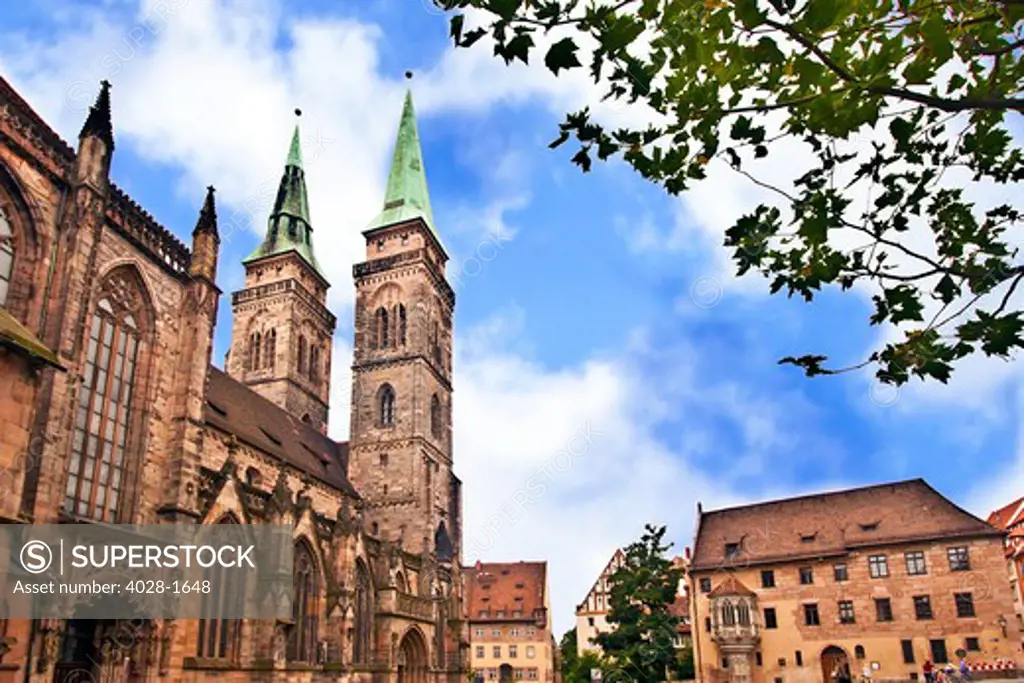 Nuremberg, Germany, Church towers of Sebalduskirche, St. Sebald church
