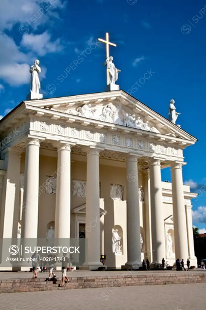 Lithuania, Lietuva, Vilnius, Baltic States, Arch-Cathedral Basilica at Cathedral Square