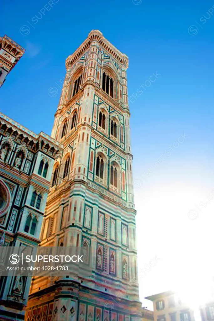 Italy Florence the Duomo Cathedral of Santa Maria del Fiore and the Campanile di Giotto