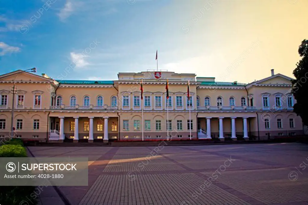 Vilnius, Lithuania, the facade of the President´s Palace