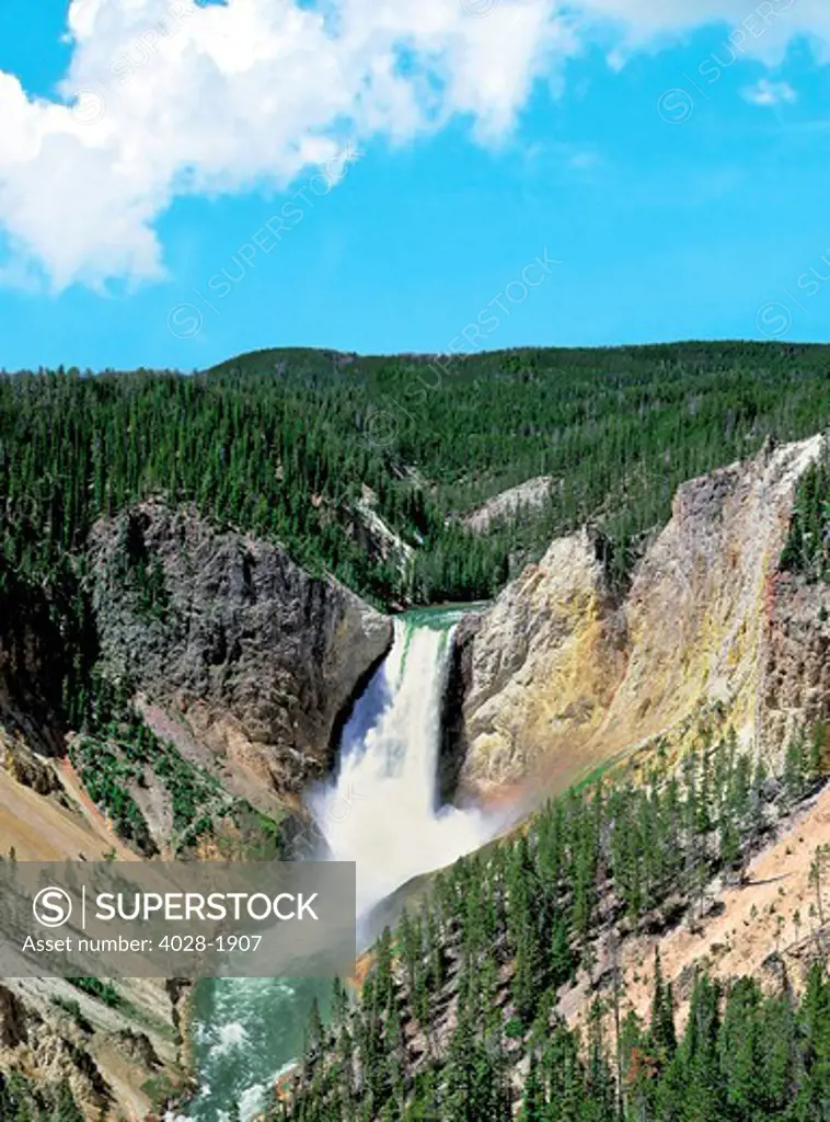 Lower Falls and the Grand Canyon of the Yellowston River, Yellowstone National Park, Wyoming, USA