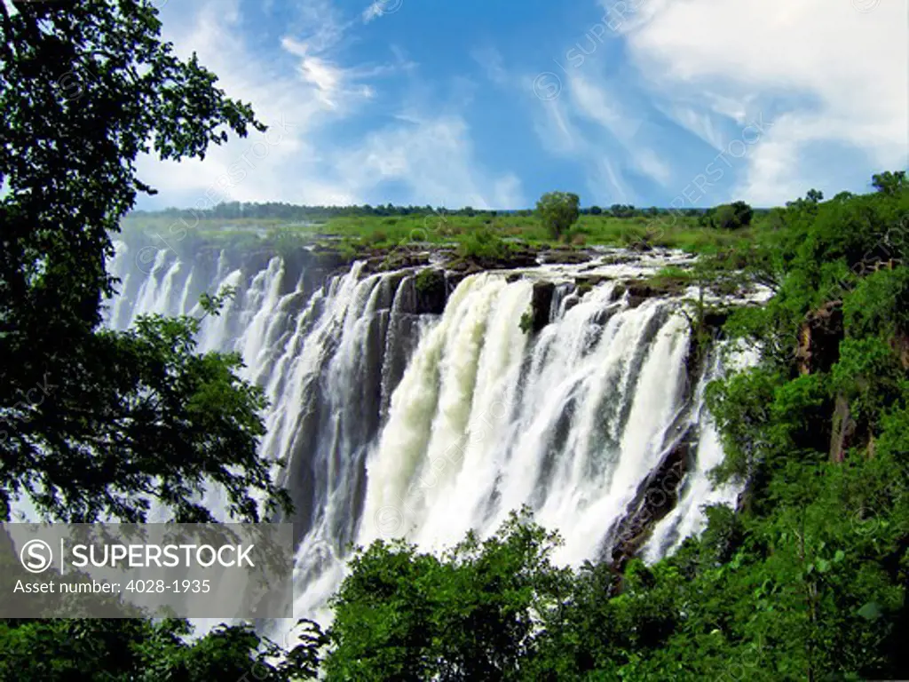 Zimbabwe, Victoria Falls, Zambesi River Valley, The waterfall (UNESCO World Heritage)
