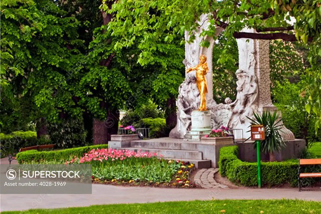 Johann Strauss Memorial in Stadtpark in Vienna, Austria, Europe