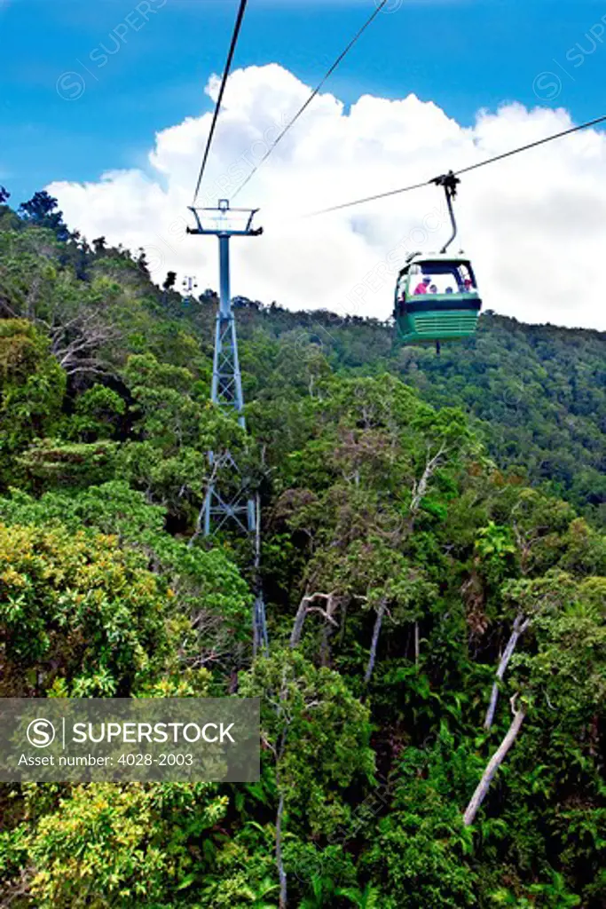 Cairns, Australia, Kuranda Rainforest Skyrail in West Queensland.