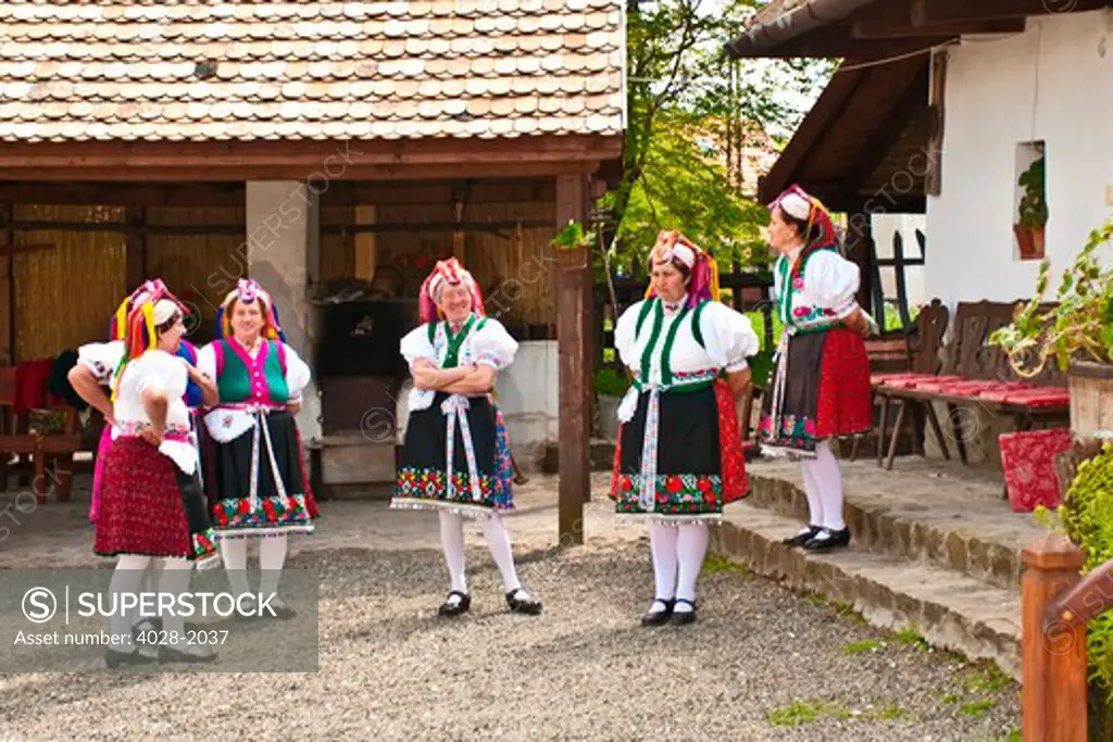 Women Dressed in Traditional Clothing, Holloko, Hungary