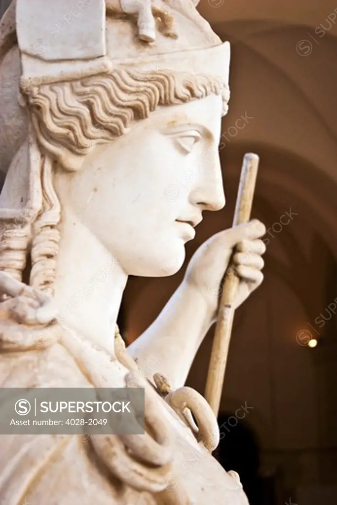 Athena-Hope Farnese, National Archaeological Museum (museo archeologico nazionale) naples, campania, italy. Herculaneum, circa 1st century A.D.