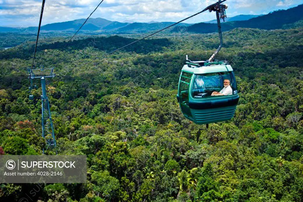 Cairns, Australia, Kuranda Rainforest Skyrail in West Queensland.