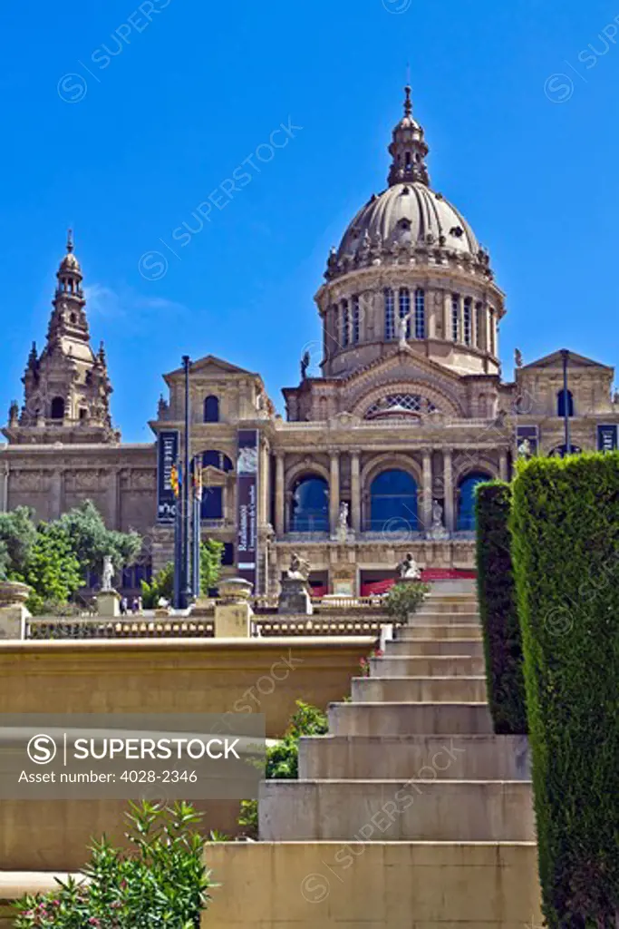 Barcelona, Catalonia, Spain, Palau Nacional, the National Palace of Montjuic