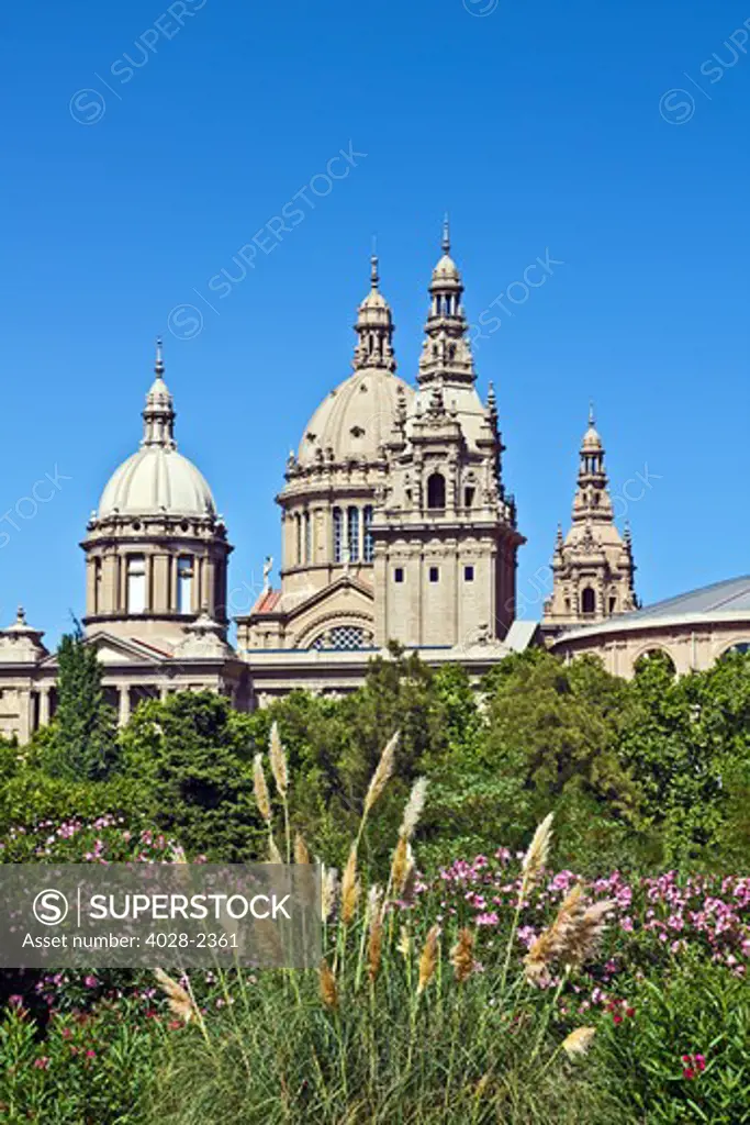 Barcelona, Catalonia, Spain, Palau Nacional, the National Palace of Montjuic Park