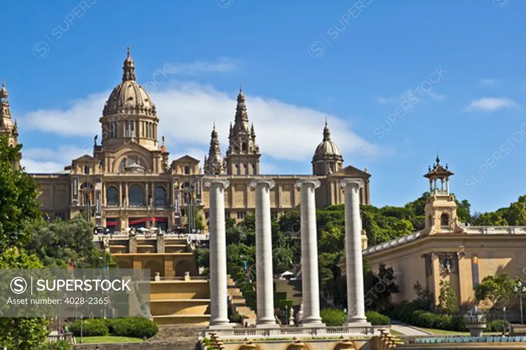Barcelona, Catalonia, Spain, Palau Nacional, the National Palace of Montjuic
