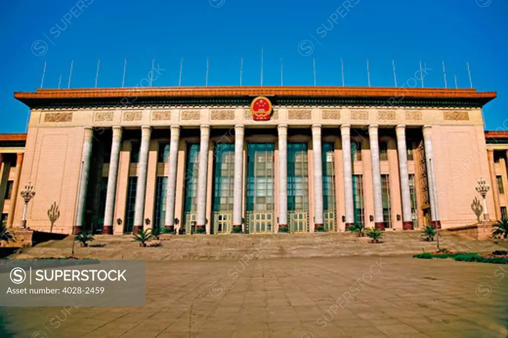 China, Beijing, Tiananmen Square, The parliament building of the communist party.