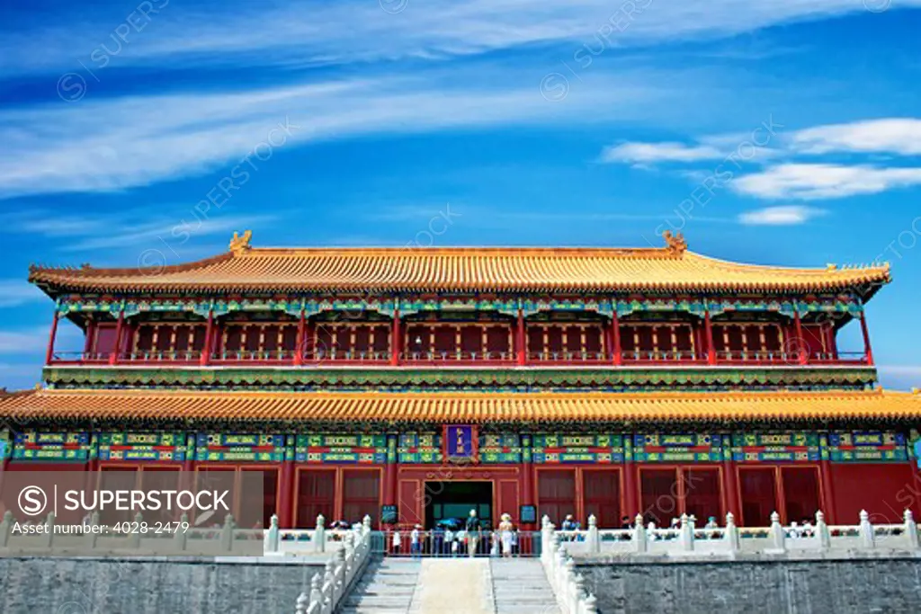 China, Beijing, Forbidden City, The colorful and ornate Palace of Celestial Purity or Palace of Heavenly Purity (QianQingGong).