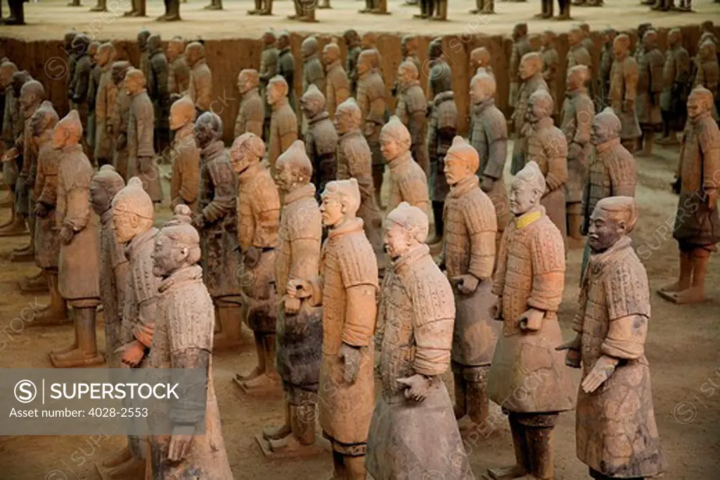 China, Xi'an, Qin Shi Huang Di Mausoleum with Terracotta warriors.