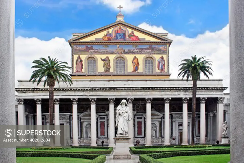 Rome, Italy, facade of the Basilica di San Paolo Fuori le Mura