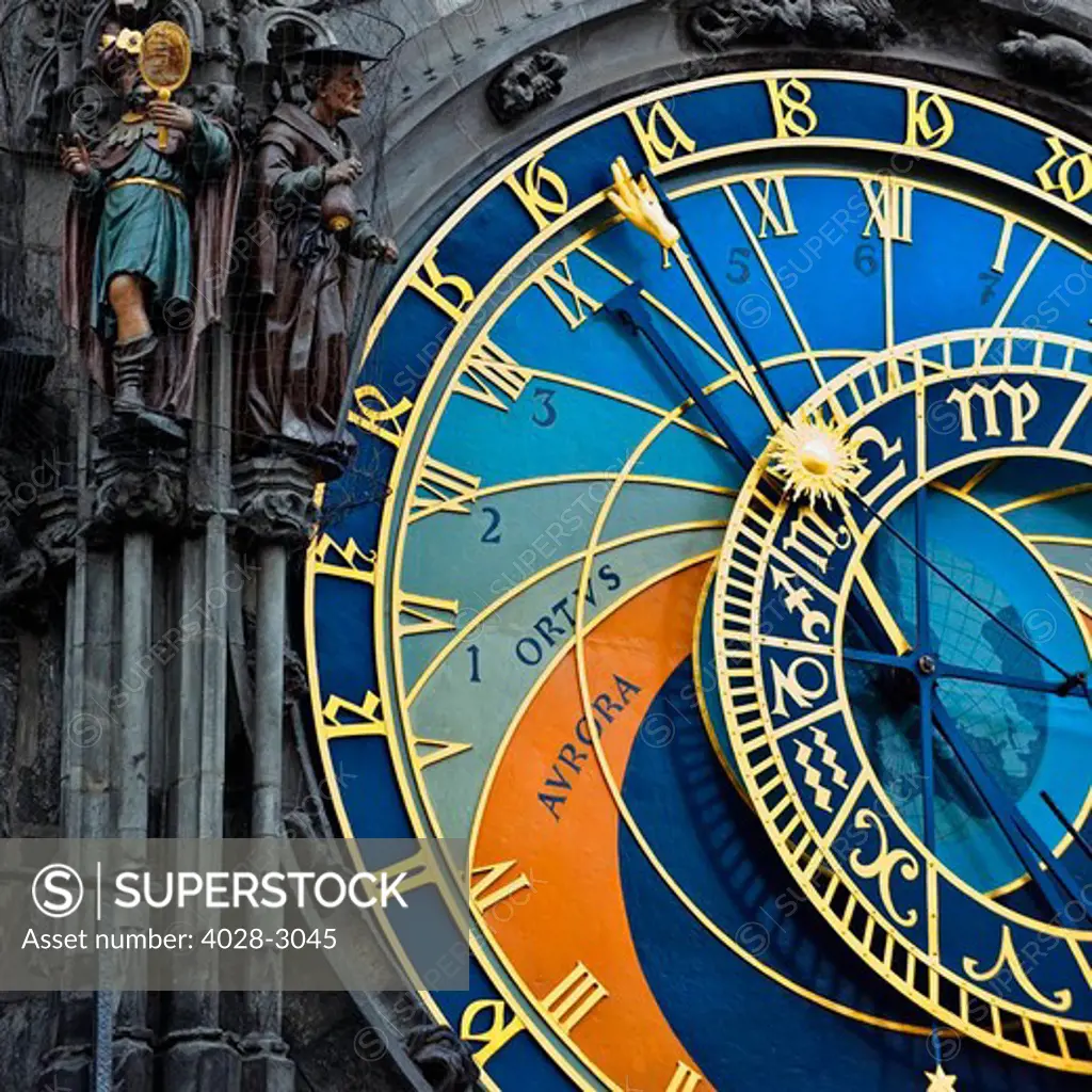 Czech Republic, 16th Century Astronomical Clock, Old Town Hall in Prague