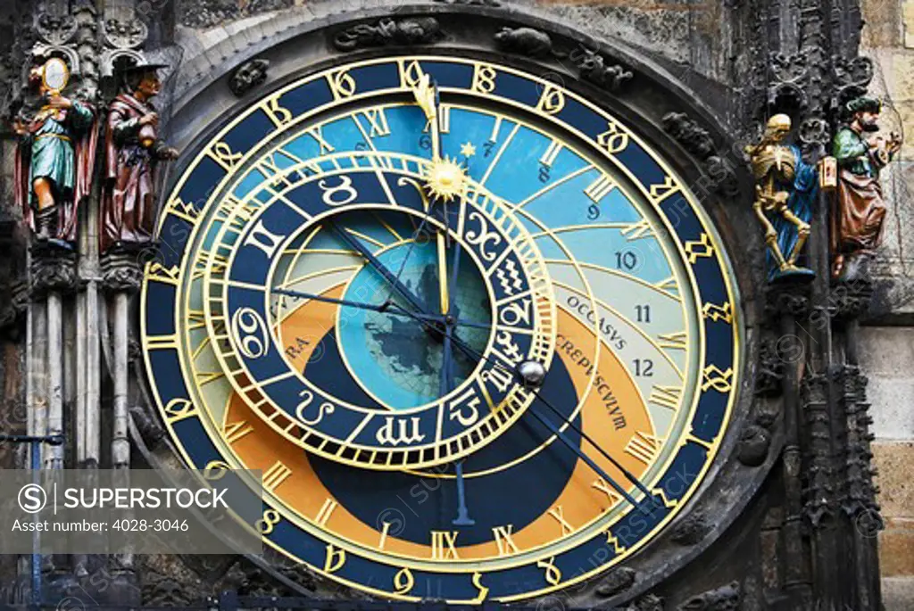 Czech Republic, 16th Century Astronomical Clock, Old Town Hall in Prague