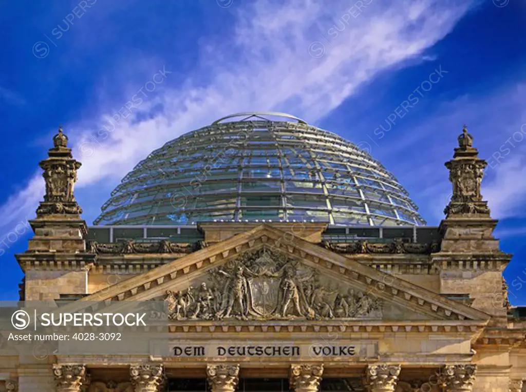 Dome of the Deutscher Bundestag, Reichstag, German parliament, Regierungsviertel government district, Berlin, Germany, Europe.
