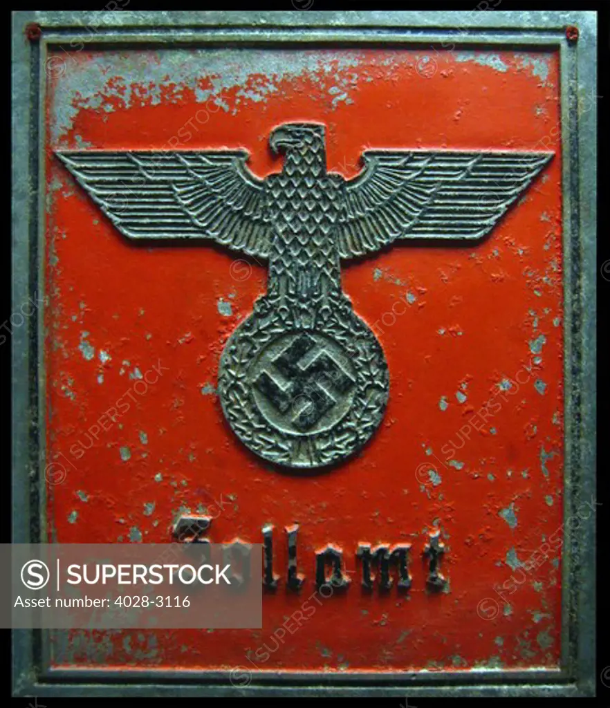 Berlin, Germany, Emblem of the German Nazi Customs House (Zollamt) of Berlin