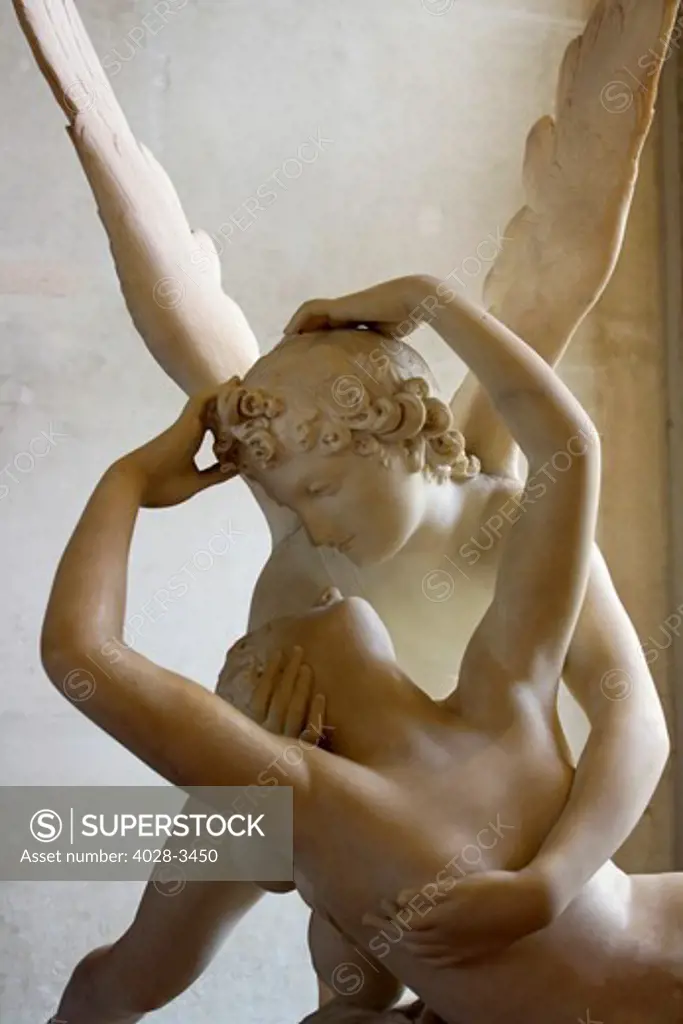 Psyche Revived by Cupid's Kiss, by Antonia Canova, sculpture, Musee du Louvre, Paris, France
