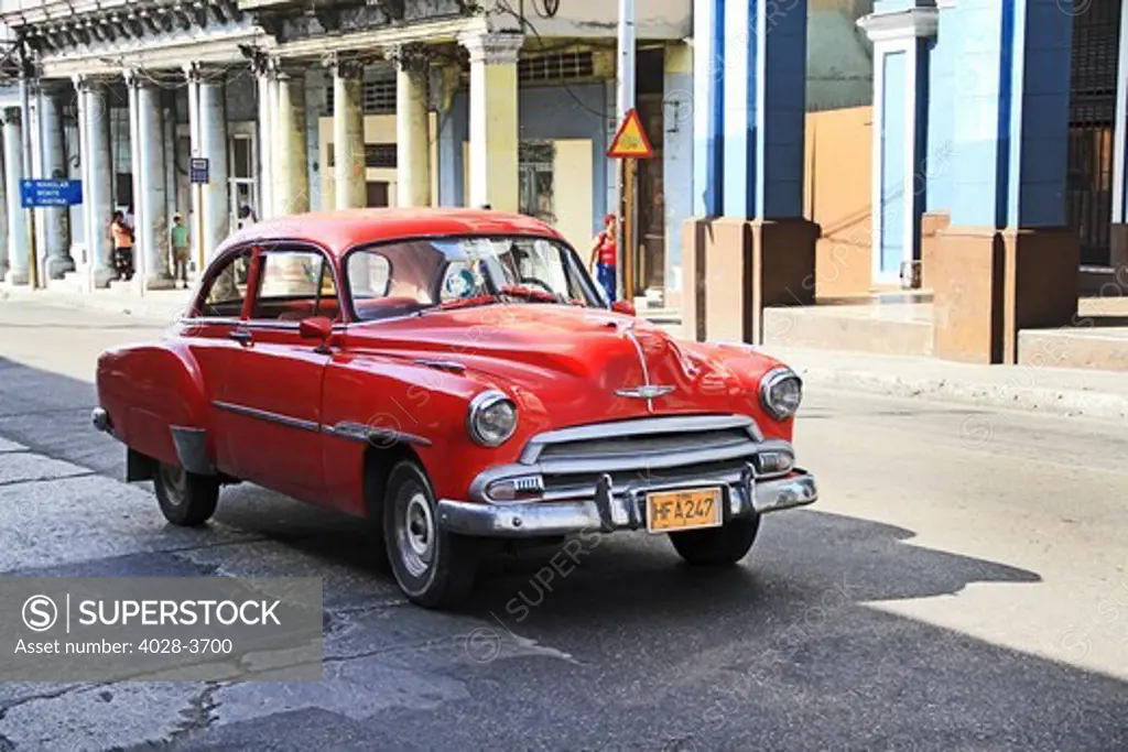 Cuba, Havana Vieja, Chevrolet 1956 Belair old vintage classic car