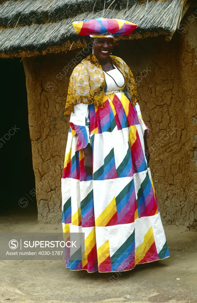 Hereo Woman in Traditional Dress, Namibia, Africa