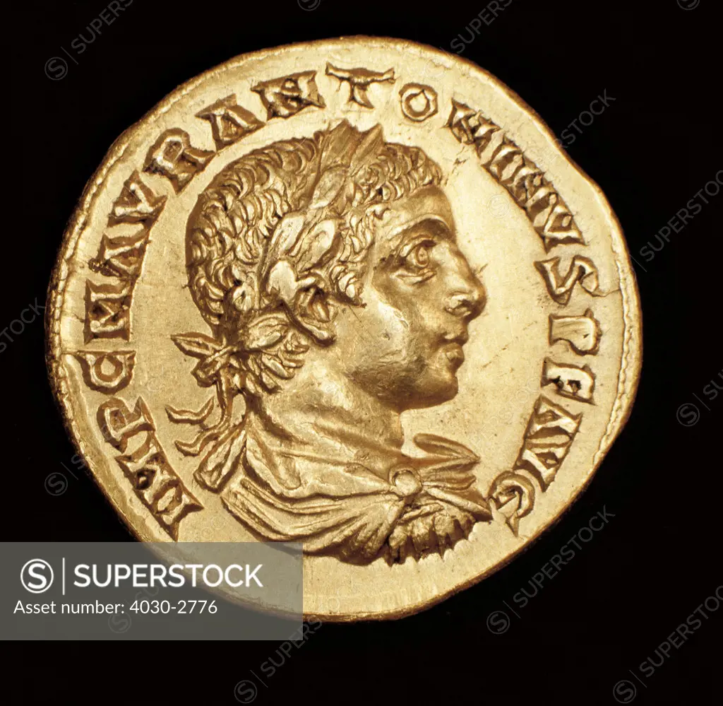 Rare Ancient Roman Coin, Elagabalus, facing head of Ceasar Marcus Antonius, 218 to 219 AD