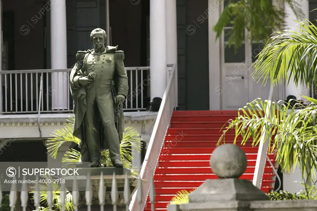 Statue outside Government Building, Port Louis, Mauritius