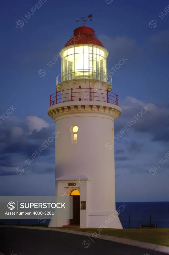 Hood Point Lighthouse, situated in East London, on the east coast of South Africa