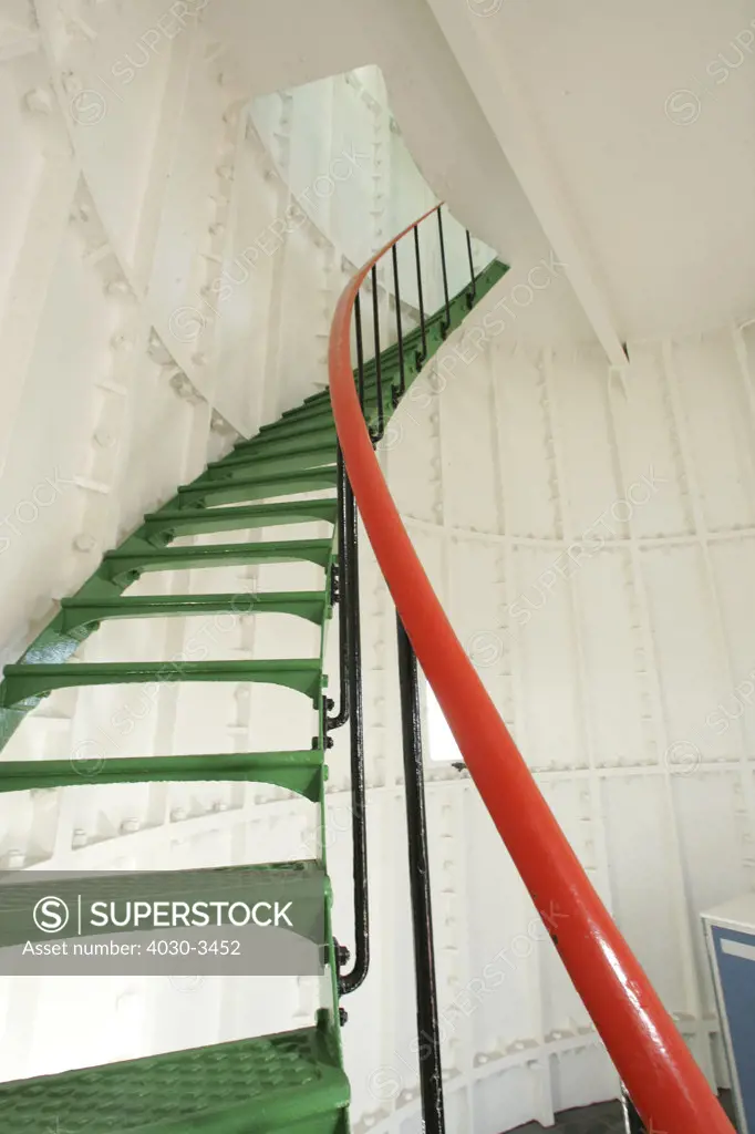 Interior with steps of Dassen Island Lighthouse, Cape Town, South Africa