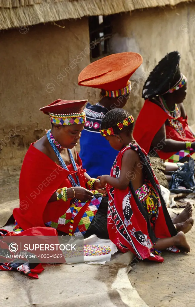 Zulu in traditional dress, KwaZulu-Natal