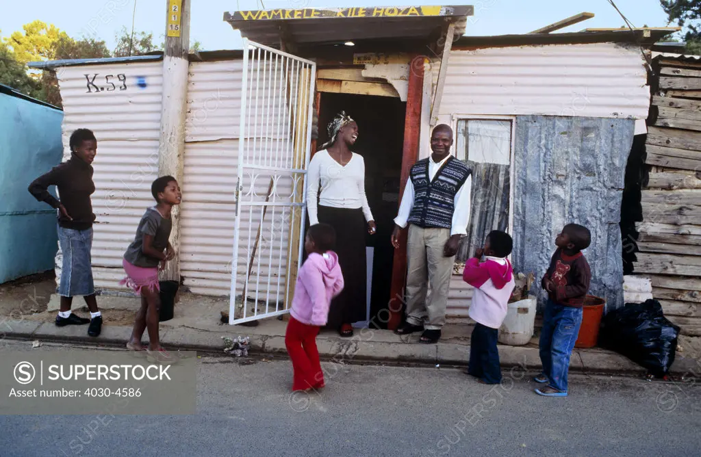 Family, Kayamandi township, Stellenbosch, Western Cape